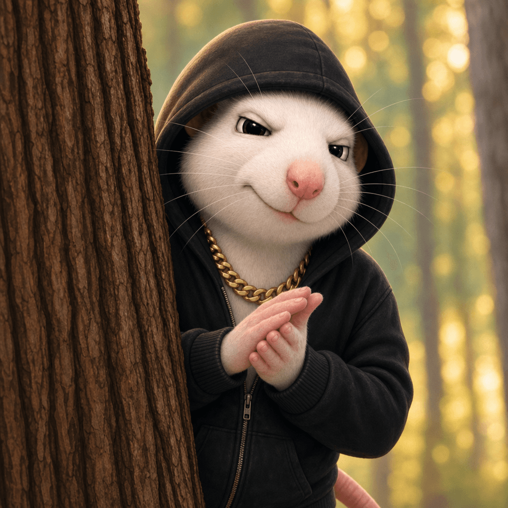 Behind Tree Rat